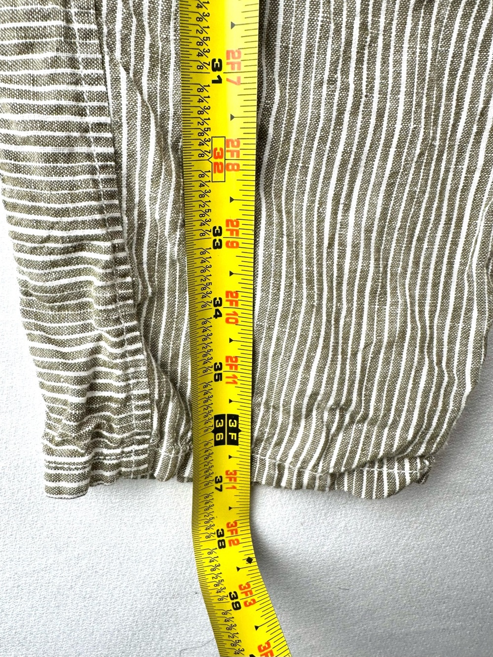 Anthropologie Linen Stripe Pull On Pants - Picture 10 of 10
